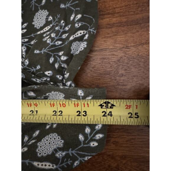 Lucky Brand Green V-Neck Tunic Bohemian Floral Embroidered Lace Tank Plus 1X - Picture 6 of 11